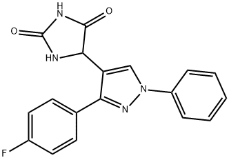 5-(3-(4-氟苯基)-1-苯基-1H-吡唑-4-基)咪唑烷-2,4-二酮