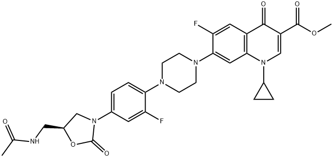 3-Quinolinecarboxylic acid, 7-[4-[4-[(5S)-5-[(acetylaMino)Methyl]-2-oxo-3-oxazolidinyl]-2-fluorophenyl]-1-piperazinyl]-1-cyclopropyl-6-fluoro-1,4-dihydro-4-oxo-, Methyl ester