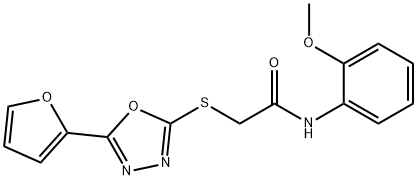 2-{[5-(2-furyl)-1,3,4-oxadiazol-2-yl]sulfanyl}-N-(2-methoxyphenyl)acetamide