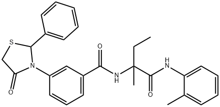 Benzamide, N-[1-methyl-1-[[(2-methylphenyl)amino]carbonyl]propyl]-3-(4-oxo-2-phenyl-3-thiazolidinyl)- (9CI)