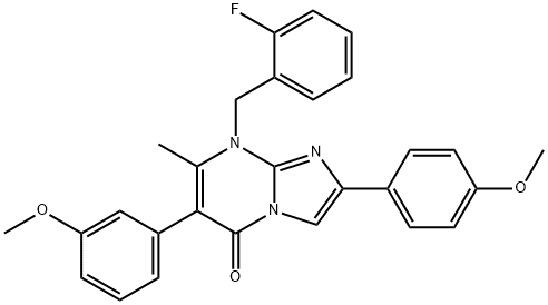 IMidazo[1,2-a]pyriMidin-5(8H)-one, 8-[(2-fluorophenyl)Methyl]-6-(3-Methoxyphenyl)-2-(4-Methoxyphenyl)-7-Methyl-