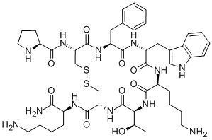 H-PRO-CYS-PHE-D-TRP-LYS-THR-CYS-LYS-NH2(DISULFIDE BRIDGE:CYS2-CYS7)