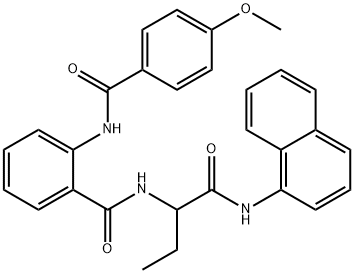 Benzamide, 2-[(4-methoxybenzoyl)amino]-N-[1-[(1-naphthalenylamino)carbonyl]propyl]- (9CI)