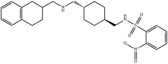 2-NITRO-N-[[TRANS-4-[[[(1,2,3,4-TETRAHYDRO-2-NAPHTHALENYL)METHYL]AMINO]METHYL]CYCLOHEXYL]METHYL]BENZENESULFONAMIDE HYDROCHLORIDE