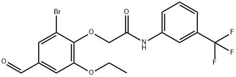2-(2-溴-6-乙氧基-4-甲酰基苯氧基)-N-(3-(三氟甲基)苯基)乙酰胺