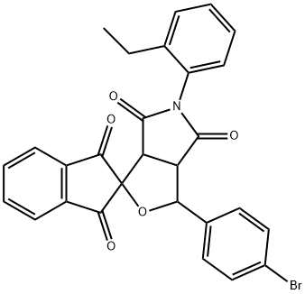 3-(4-bromophenyl)-5-(2-ethylphenyl)-1',3',4,6-tetraoxo-1,3,3a,4,6,6a-hexahydrospiro(1H-furo[3,4-c]pyrrole-1,2'-indane)