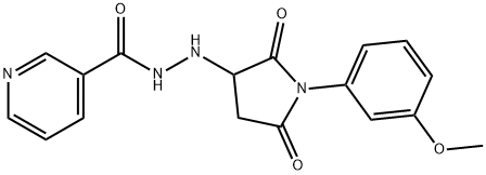 N'-[1-(3-methoxyphenyl)-2,5-dioxo-3-pyrrolidinyl]nicotinohydrazide