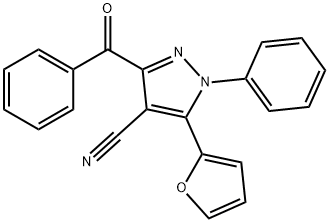 1H-Pyrazole-4-carbonitrile,  3-benzoyl-5-(2-furanyl)-1-phenyl-