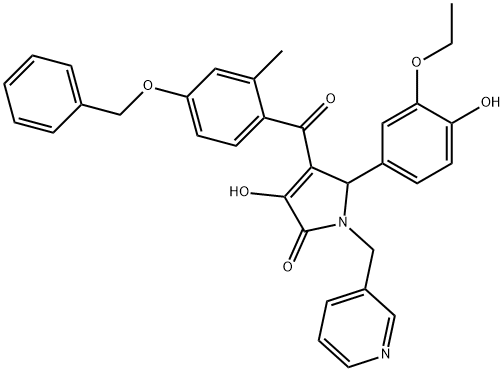 4-[4-(benzyloxy)-2-methylbenzoyl]-5-(3-ethoxy-4-hydroxyphenyl)-3-hydroxy-1-(3-pyridinylmethyl)-1,5-dihydro-2H-pyrrol-2-one
