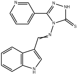 4-[(1H-indol-3-ylmethylene)amino]-5-(3-pyridinyl)-4H-1,2,4-triazol-3-yl hydrosulfide