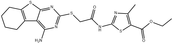 ethyl 2-(2-((4-amino-5,6,7,8-tetrahydrobenzo[4,5]thieno[2,3-d]pyrimidin-2-yl)thio)acetamido)-4-methylthiazole-5-carboxylate