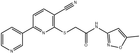 2-[(5-cyano-2,3'-bipyridin-6-yl)thio]-N-(5-methylisoxazol-3-yl)acetamide