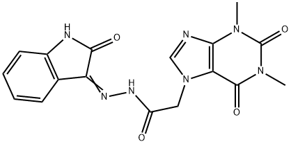 2-(1,3-dimethyl-2,6-dioxo-1,2,3,6-tetrahydro-7H-purin-7-yl)-N'-(2-oxo-1,2-dihydro-3H-indol-3-ylidene)acetohydrazide