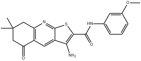 3-amino-N-(3-methoxyphenyl)-7,7-dimethyl-5-oxo-5,6,7,8-tetrahydrothieno[2,3-b]quinoline-2-carboxamide