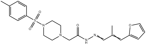 N'-[(1Z,2E)-3-(furan-2-yl)-2-methylprop-2-en-1-ylidene]-2-{4-[(4-methylphenyl)sulfonyl]piperazin-1-yl}acetohydrazide