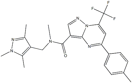 N-methyl-5-(4-methylphenyl)-7-(trifluoromethyl)-N-[(1,3,5-trimethyl-1H-pyrazol-4-yl)methyl]pyrazolo[1,5-a]pyrimidine-3-carboxamide
