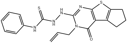 2-(3-allyl-4-oxo-3,5,6,7-tetrahydro-4H-cyclopenta[4,5]thieno[2,3-d]pyrimidin-2-yl)-N-phenylhydrazinecarbothioamide