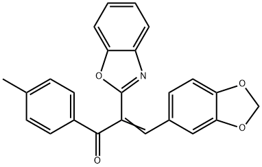 (2Z)-3-(1,3-benzodioxol-5-yl)-2-(1,3-benzoxazol-2-yl)-1-(4-methylphenyl)prop-2-en-1-one