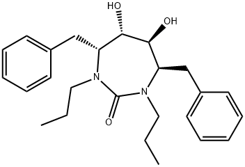 2H-1,3-Diazepin-2-one, hexahydro-5,6-dihydroxy-4,7-bis(phenylmethyl)-1 ,3-dipropyl-, (4R,5S,6S,7R)-