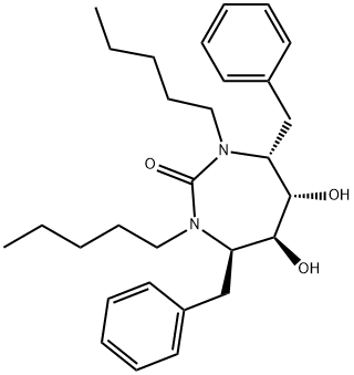 (4R,5S,6S,7R)-4,7-dibenzyl-5,6-dihydroxy-1,3-dipentyl-1,3-diazepan-2-o ne