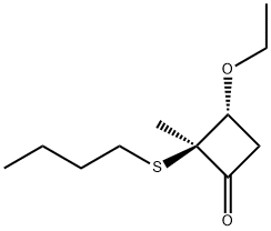 Cyclobutanone, 2-(butylthio)-3-ethoxy-2-methyl-, trans- (9CI)