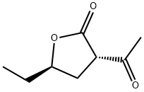 2(3H)-Furanone, 3-acetyl-5-ethyldihydro-, trans- (9CI)