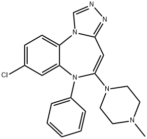 6H-(1,2,4)Triazolo(4,3-a)(1,5)benzodiazepine, 8-chloro-5-(4-methyl-1-p iperazinyl)-6-phenyl-