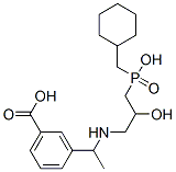 (3-(1-((3-(cyclohexylmethyl)hydroxyphosphinyl)-2-hydroxypropyl)amino)ethyl)benzoic acid