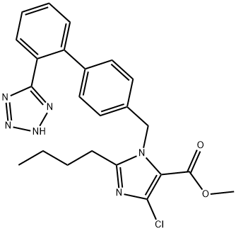 甲基 1-((2-(2H-四唑-5-基)-[1,1-二联苯]-4-基)甲基)-2-丁基-4-氯-1H-咪唑-5-甲酸基酯