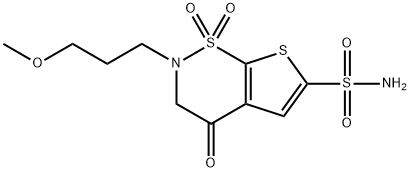 3,4-二氢-2-(3-甲氧基丙基)-4-氧代-2H-噻吩并[3,2-E]-1,2-噻嗪-6-磺酰胺 1,1-二氧化物