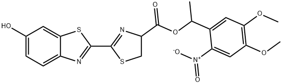 4,5-二氢-2-(6-羟基-2-苯并噻唑基)-4-噻唑羧酸 1-(4,5-二甲氧基-2-硝基苯基)乙酯