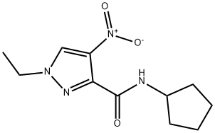 1H-Pyrazole-3-carboxamide,N-cyclopentyl-1-ethyl-4-nitro-(9CI)