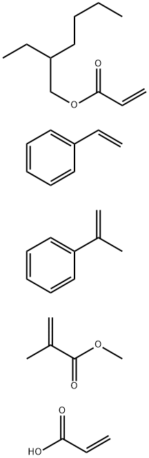 Methyl 2-methyl-2-propenoate polymer with ethenylbenzene, 2-ethylhexyl 2-propenoate, (1-methylethenyl)benzene and 2-propenoic acid, ammonium salt