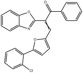 (2Z)-2-(1,3-benzoxazol-2-yl)-3-[5-(2-chlorophenyl)furan-2-yl]-1-phenylprop-2-en-1-one
