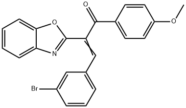 (2Z)-2-(1,3-benzoxazol-2-yl)-3-(3-bromophenyl)-1-(4-methoxyphenyl)prop-2-en-1-one