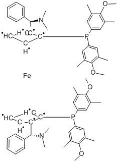(S,S)-(-)-2,2'-双[-(N,N-二甲胺苯基甲基-1,1'-双二(3,5-二甲基-4-甲氧基苯基)磷]二茂铁