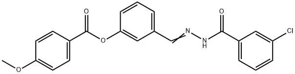 3-[2-(3-chlorobenzoyl)carbohydrazonoyl]phenyl 4-methoxybenzoate
