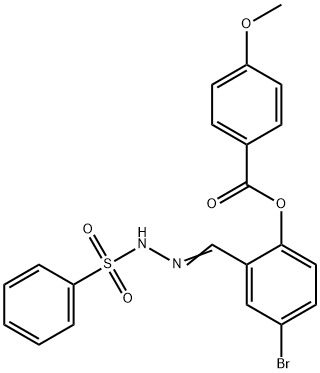 4-bromo-2-[2-(phenylsulfonyl)carbohydrazonoyl]phenyl 4-methoxybenzoate
