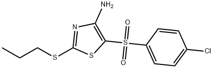 4-AMINO-5-(4-CHLOROPHENYLSULFONYL)-2-(PROPYLTHIO)THIAZOLE