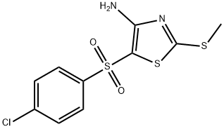 4-AMINO-5-(4-CHLOROPHENYLSULFONYL)-2-METHYLTHIOTHIAZOLE