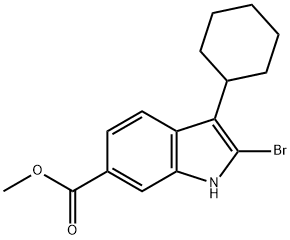 3-环己基-2-溴-1H-吲哚-6-羧酸甲酯