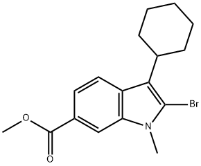 2-溴-3-环己基-1-甲基-1H-吲哚-6-羧酸甲酯