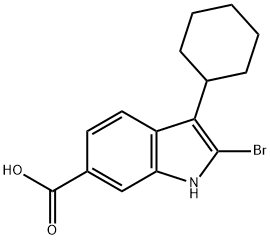 2-溴-3-环己基-1H-吲哚-6-羧酸