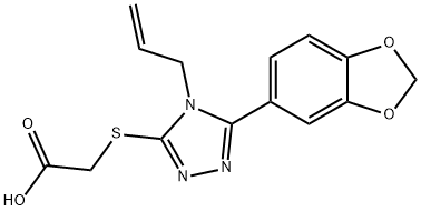 2-((4-allyl-5-(benzo[d][1,3]dioxol-5-yl)-4H-1,2,4-triazol-3-yl)thio)acetic acid