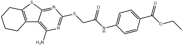 ethyl 4-({[(4-amino-5,6,7,8-tetrahydro[1]benzothieno[2,3-d]pyrimidin-2-yl)sulfanyl]acetyl}amino)benzoate