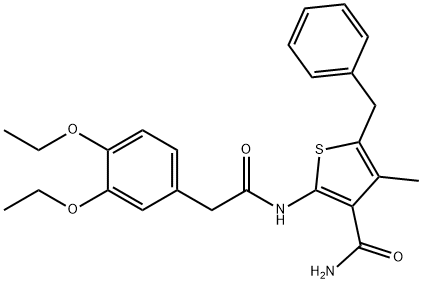 5-benzyl-2-{[(3,4-diethoxyphenyl)acetyl]amino}-4-methyl-3-thiophenecarboxamide