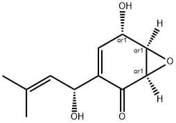 7-Oxabicyclo[4.1.0]hept-3-en-2-one, 5-hydroxy-3-[(1R)-1-hydroxy-3-methyl-2-butenyl]-, (1R,5S,6R)-rel- (9CI)