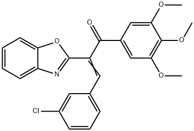 2-(1,3-benzoxazol-2-yl)-3-(3-chlorophenyl)-1-(3,4,5-trimethoxyphenyl)-2-propen-1-one