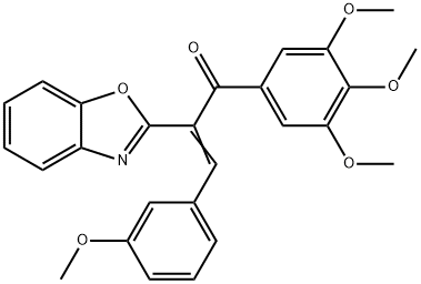 2-(1,3-benzoxazol-2-yl)-3-(3-methoxyphenyl)-1-(3,4,5-trimethoxyphenyl)-2-propen-1-one
