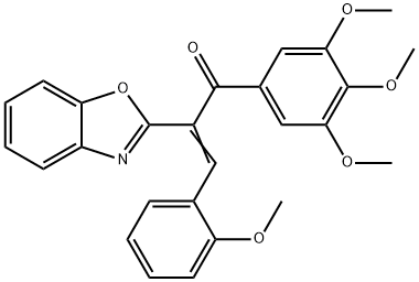 2-(1,3-benzoxazol-2-yl)-3-(2-methoxyphenyl)-1-(3,4,5-trimethoxyphenyl)-2-propen-1-one